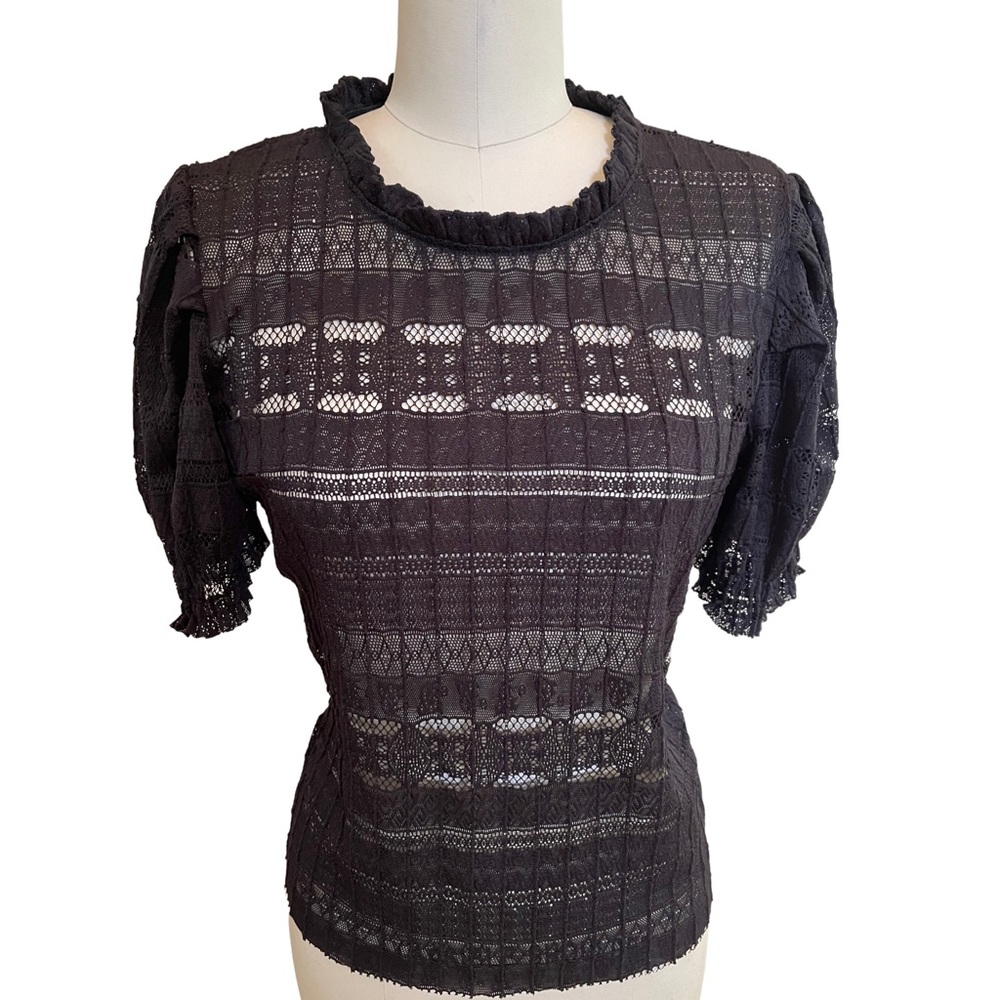 Zara Black Stretch Knit Top. Never worn.